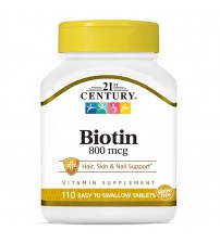 Біотин 21st Century Biotin 800mcg 110tabs